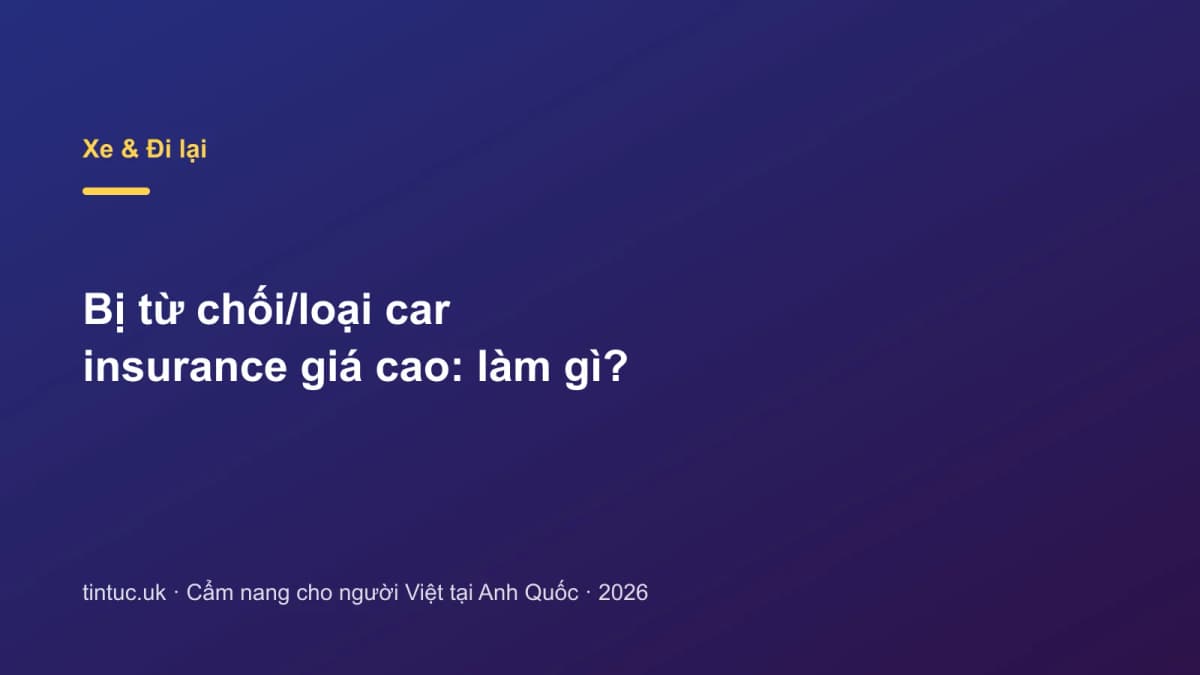 Bị từ chối/loại car insurance giá cao: Làm gì?