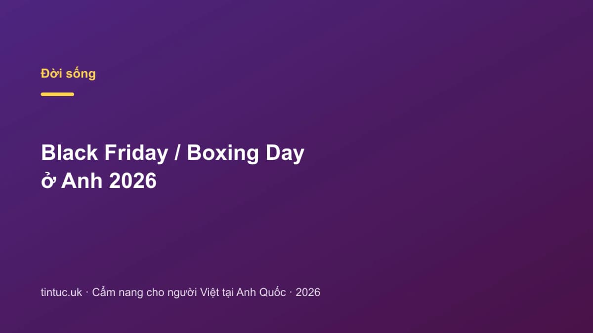 Black Friday / Boxing Day ở Anh 2026