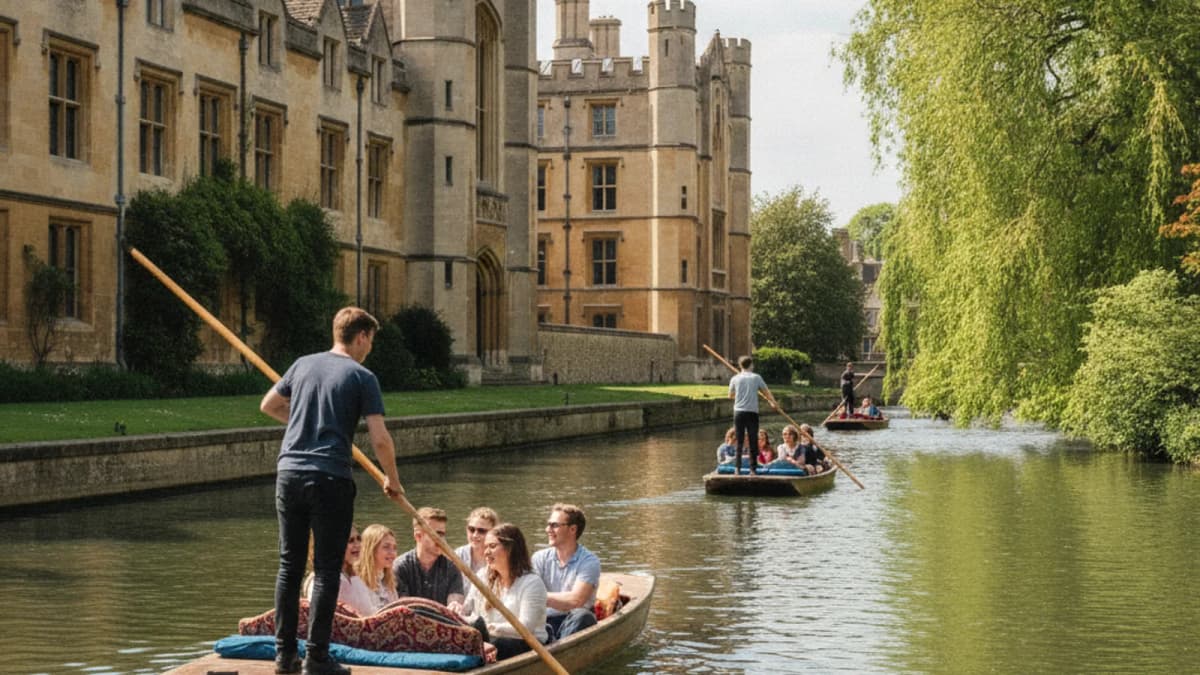 Cẩm nang du lịch Cambridge 2026: Đại học danh tiếng, chèo thuyền