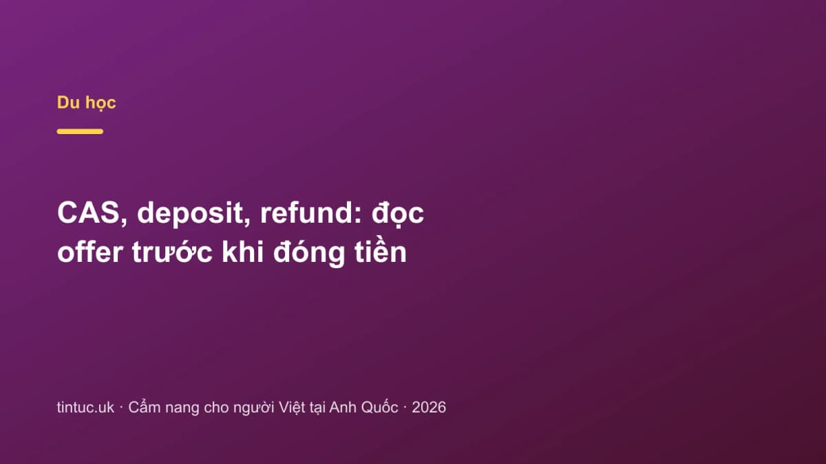 CAS, deposit, refund: Đọc offer trước khi đóng tiền