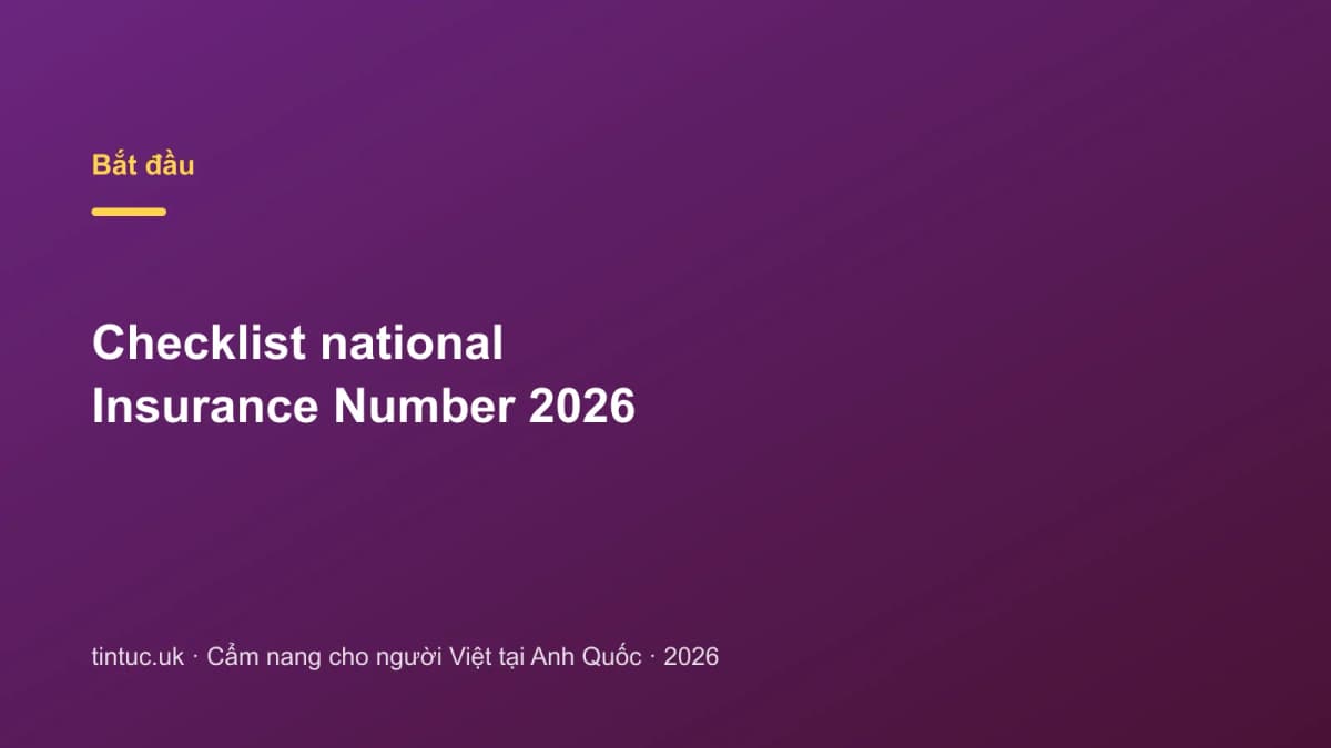 Checklist National Insurance Number 2026