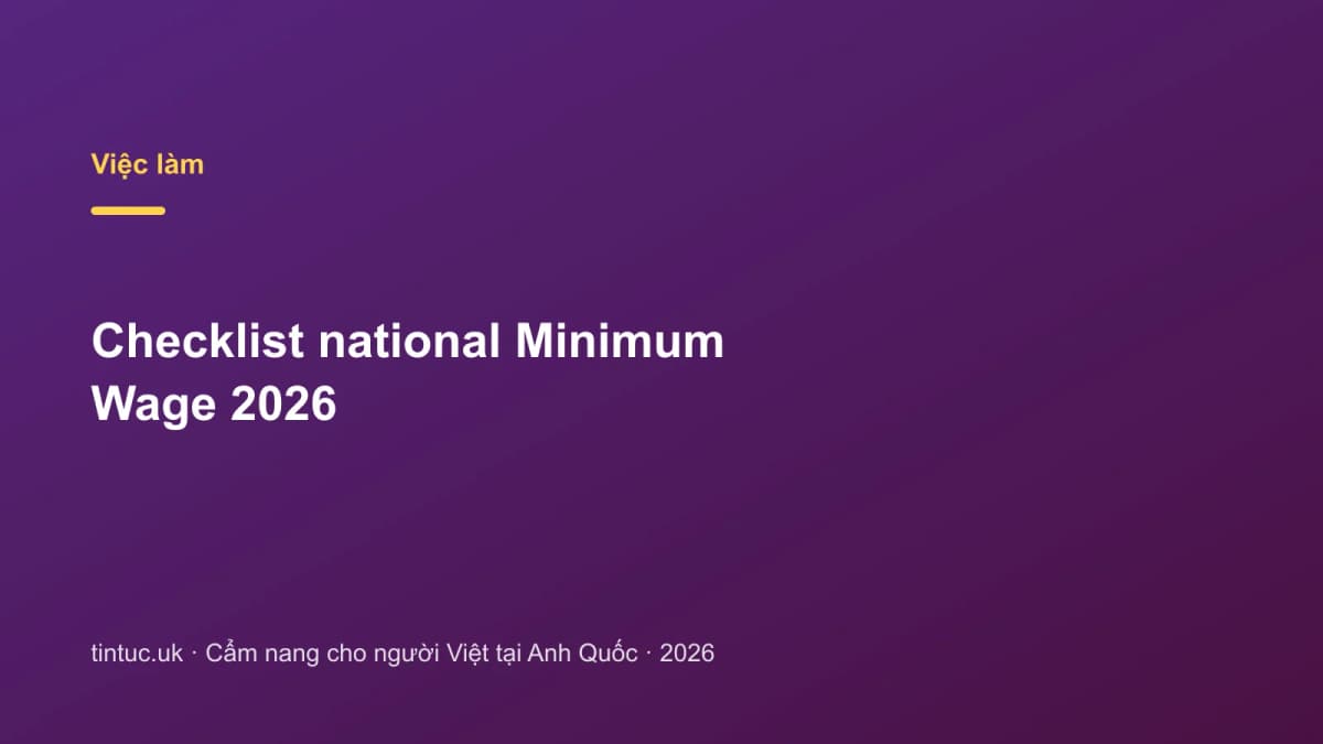Checklist National Minimum Wage 2026