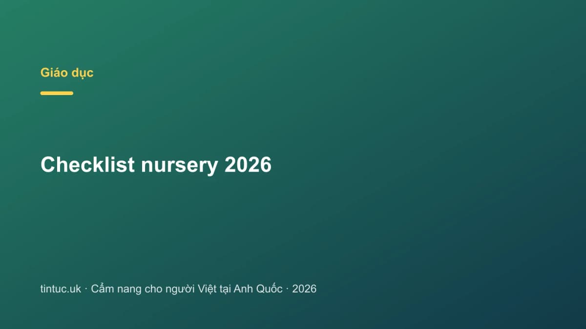 Checklist Nursery 2026