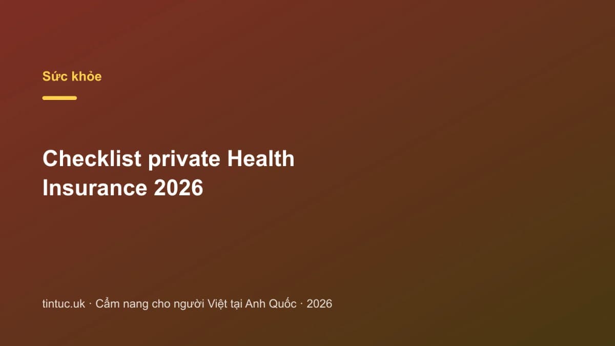Checklist Private Health Insurance 2026