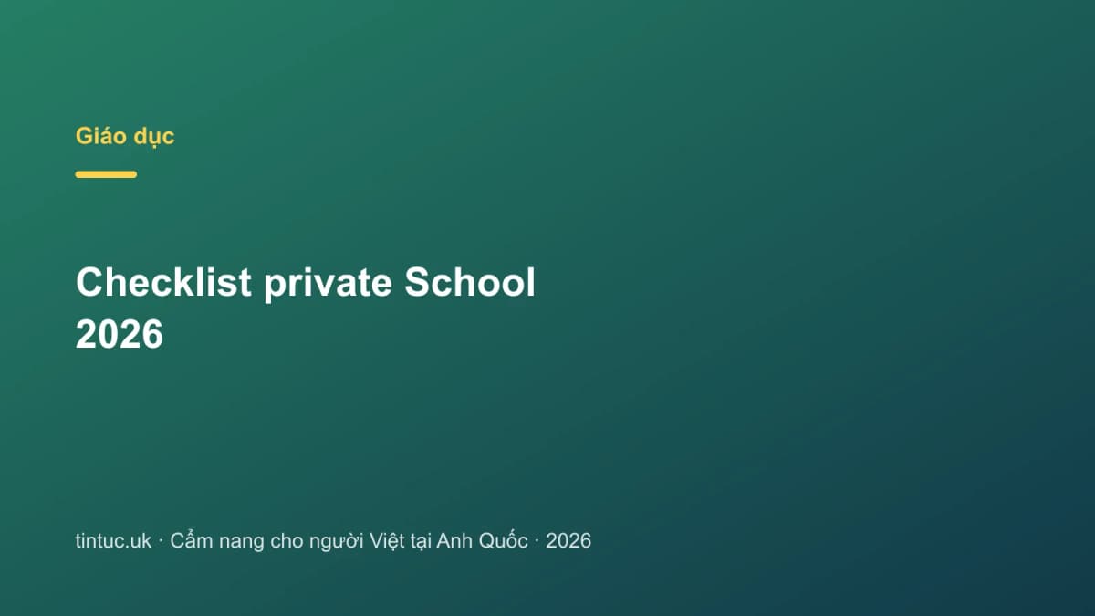 Checklist Private School 2026