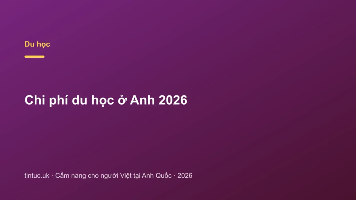 Chi phí du học ở Anh 2026