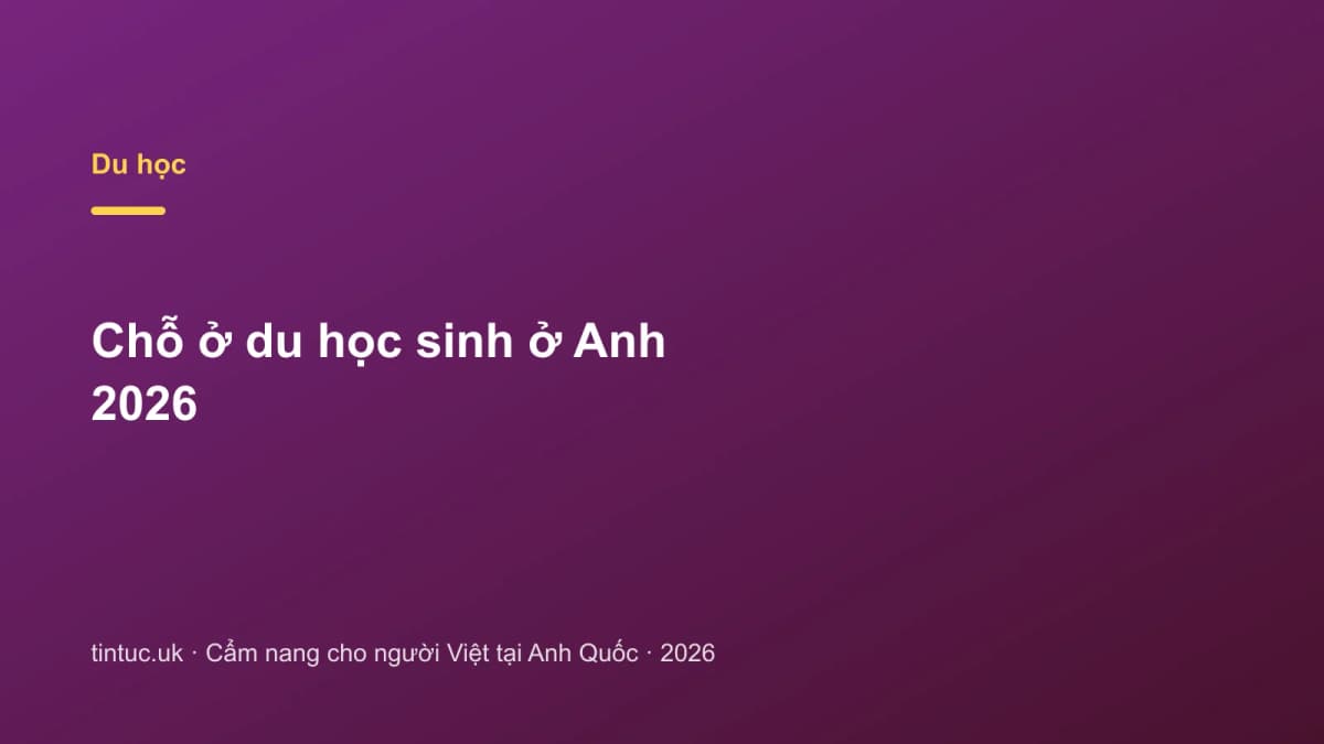 Chỗ ở du học sinh ở Anh 2026