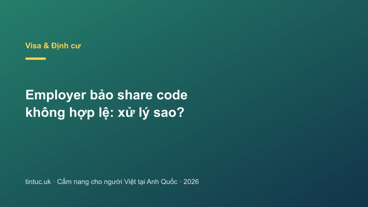 Employer bảo share code không hợp lệ: Xử lý sao?