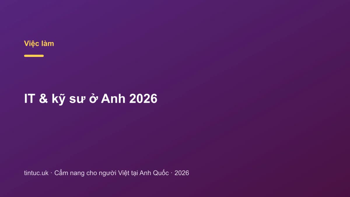 IT & kỹ sư ở Anh 2026