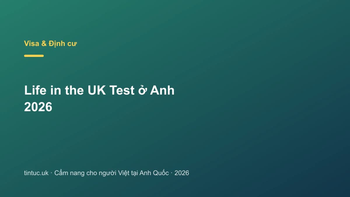 Life in the UK Test ở Anh 2026