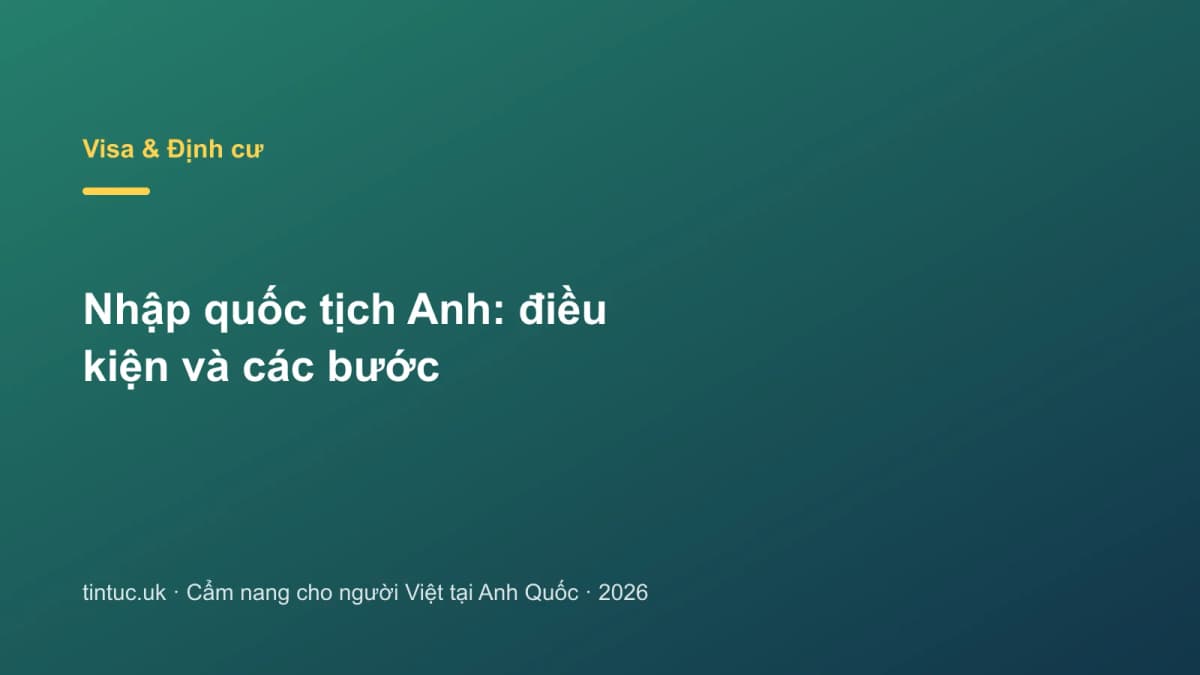 Nhập quốc tịch Anh: Điều kiện và các bước