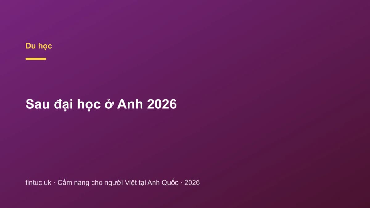 Sau đại học ở Anh 2026