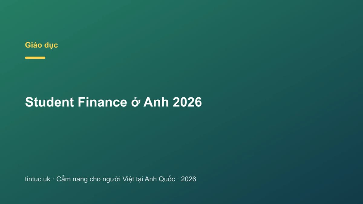 Student Finance ở Anh 2026