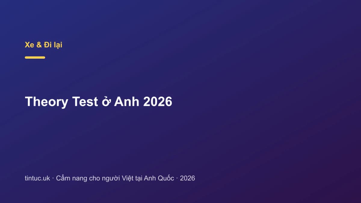 Theory Test ở Anh 2026