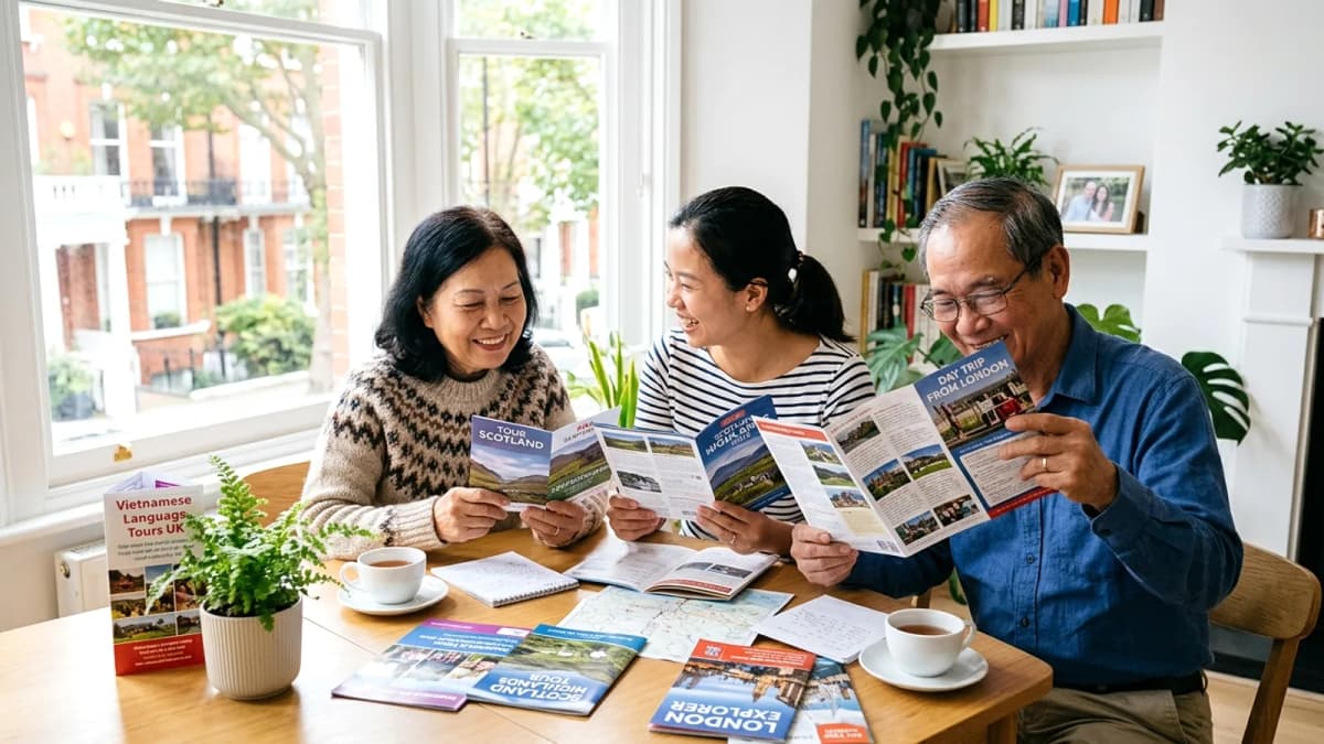 Tour du lịch hay từ Anh: day trip từ London, tour Scotland, và tour tiếng Việt cho bố mẹ sang chơi