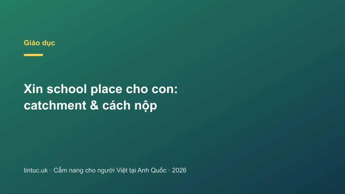 Xin school place cho con: Catchment & cách nộp
