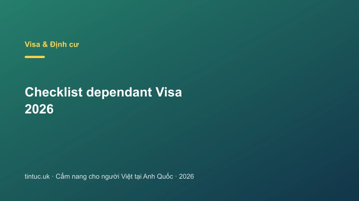 Checklist Dependant Visa 2026