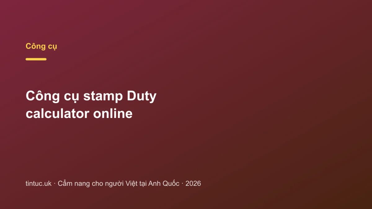 Công cụ stamp Duty calculator online