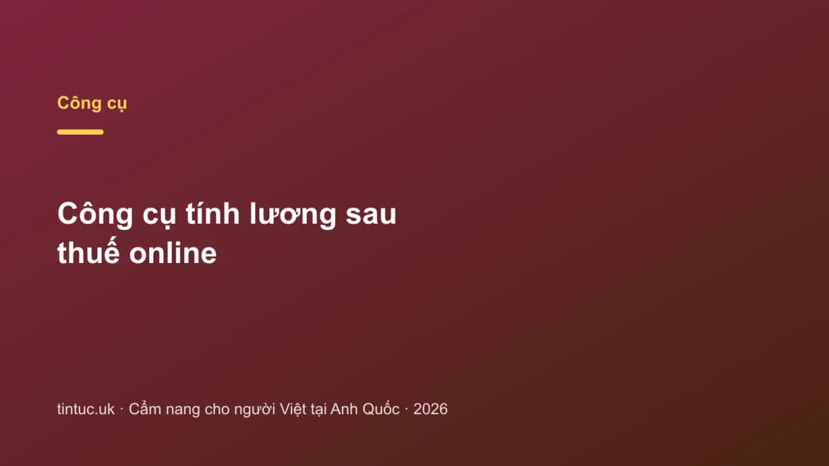 Công cụ tính lương sau thuế online