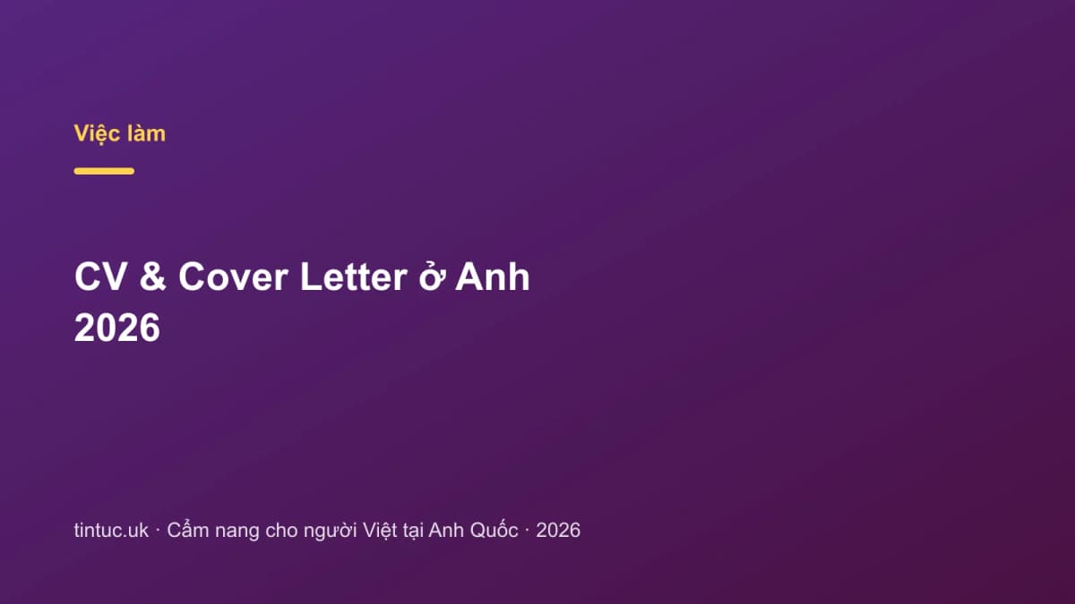 CV & Cover Letter ở Anh 2026