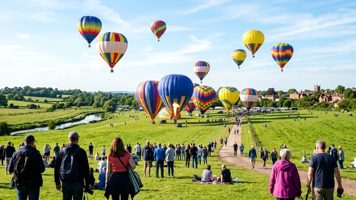 Lễ hội khinh khí cầu Oswestry 2026: Trải nghiệm hè đầy màu sắc gần Birmingham