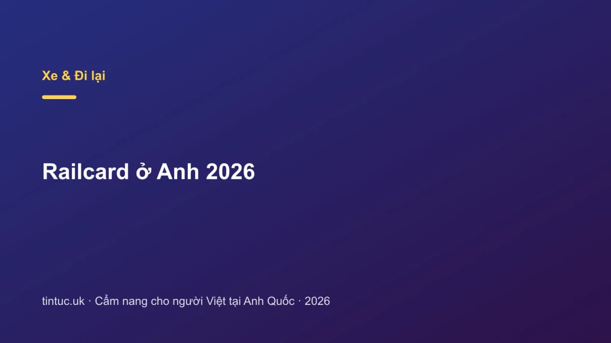 Railcard ở Anh 2026