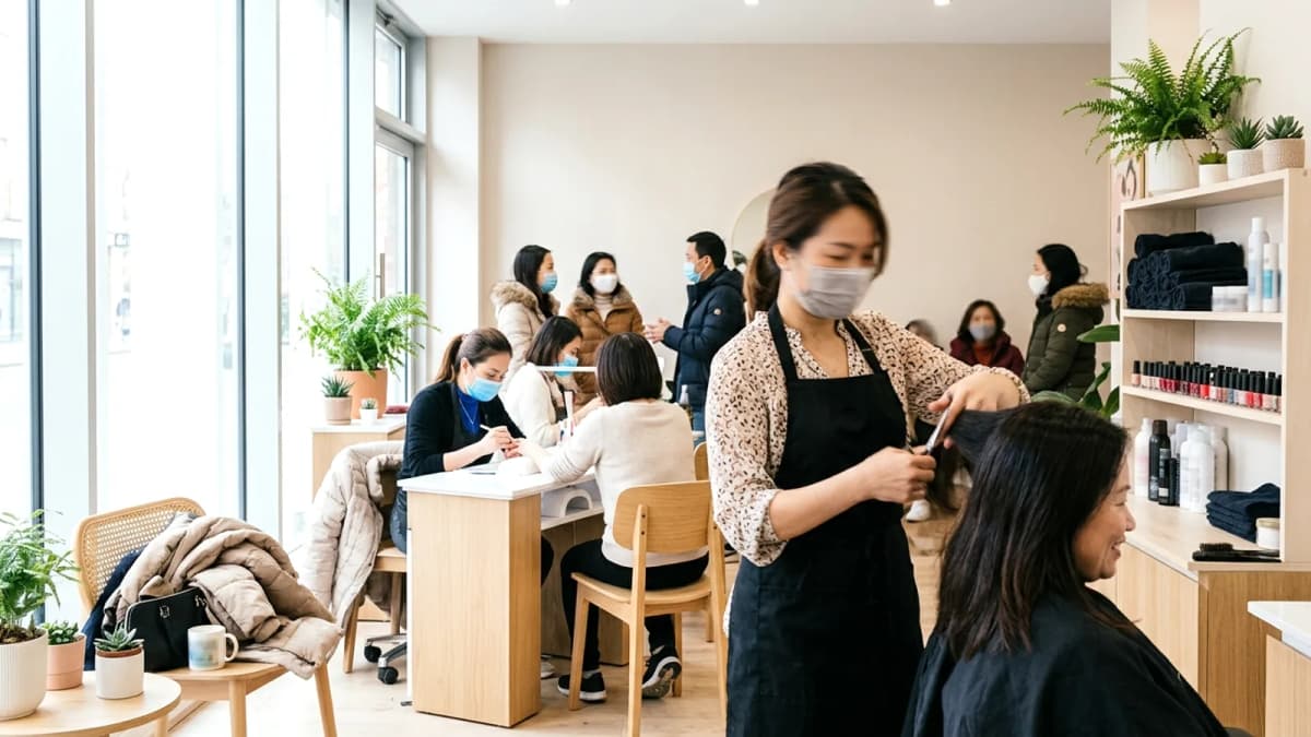 Salon làm tóc, làm móng người Việt tại Anh
