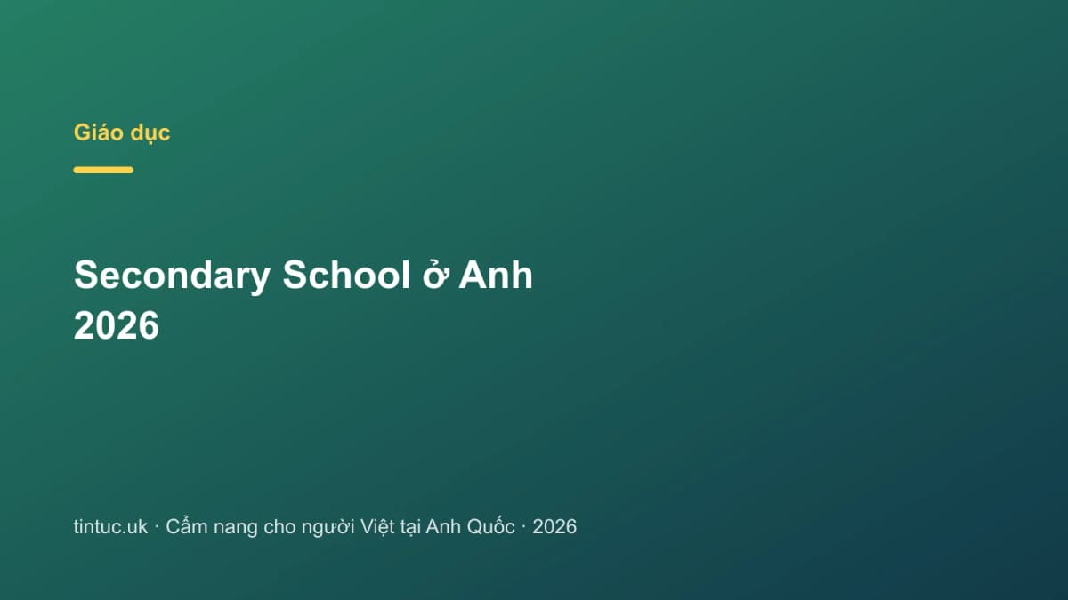 Secondary School ở Anh 2026