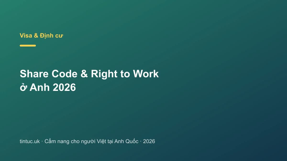 Share Code & Right to Work ở Anh 2026