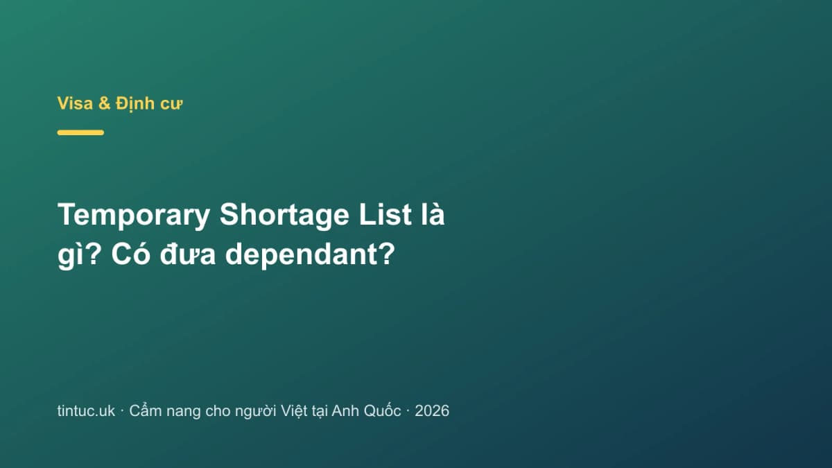 Temporary Shortage List là gì? Có đưa dependant?