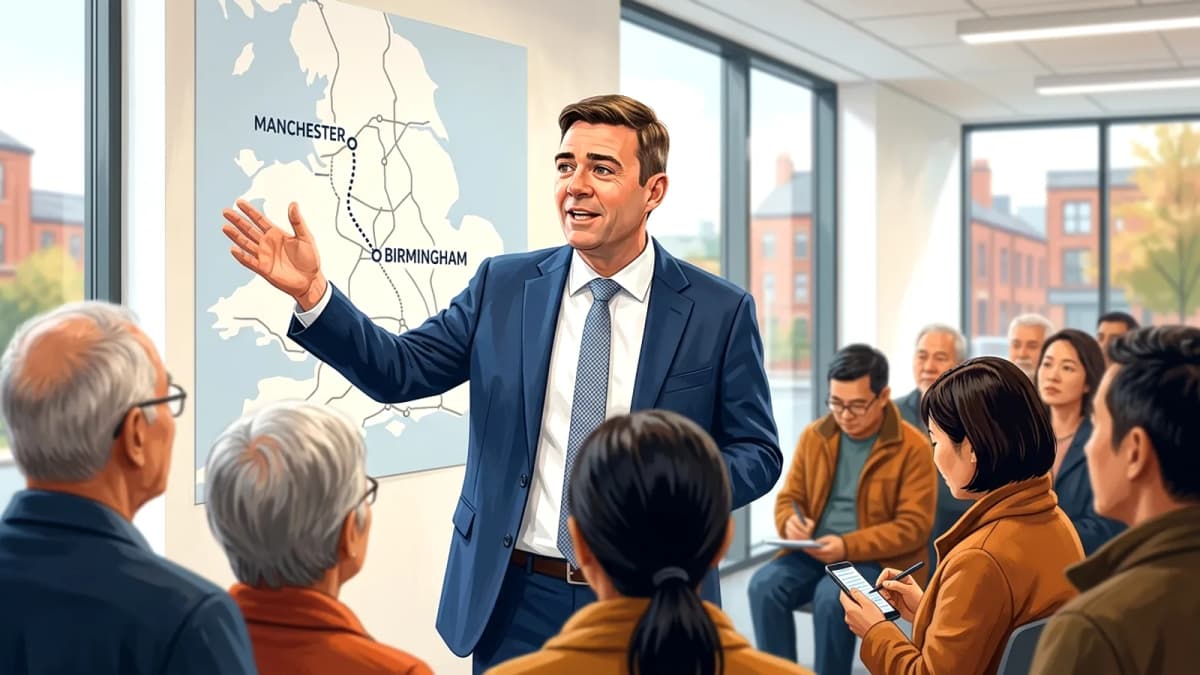 Thị trưởng Manchester đề xuất hồi sinh tuyến HS2 Birmingham – Manchester