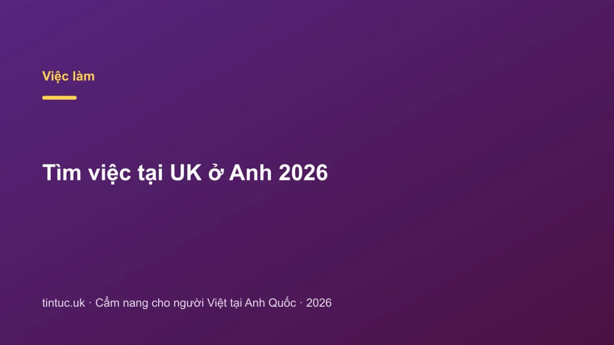 Tìm việc tại UK ở Anh 2026