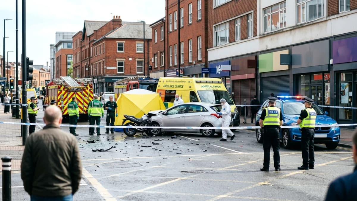 Vụ tai nạn giao thông nghiêm trọng tại trung tâm Birmingham: Một người tử vong, một người bị thương nặng