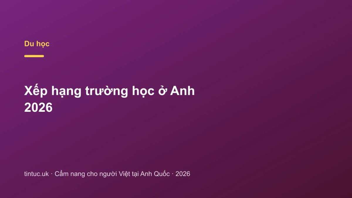 Xếp hạng trường học ở Anh 2026